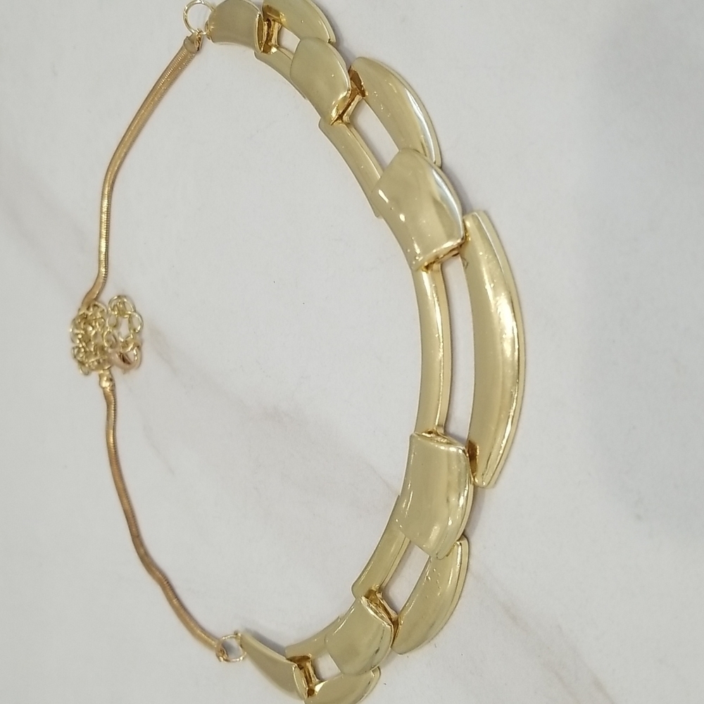 AS Gold-Toned Asymmetric Choker Necklace